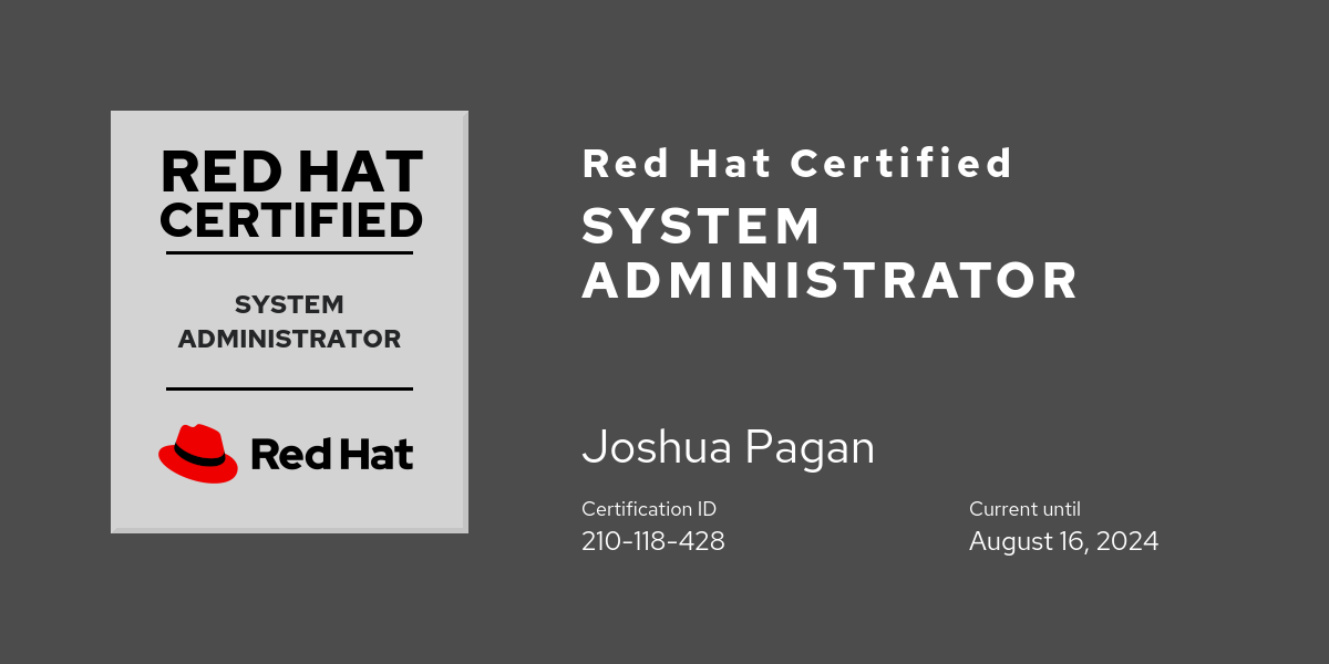 RedHat Certified System Administrator Badge